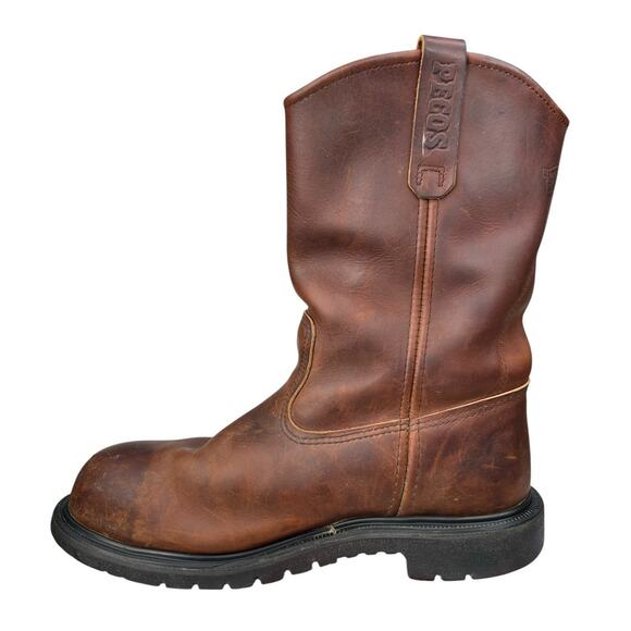 Red Wing Men’s Pecos Brown Leather Safety Toe Work Boot Size US 10.5 E2 - Picture 2 of 10
